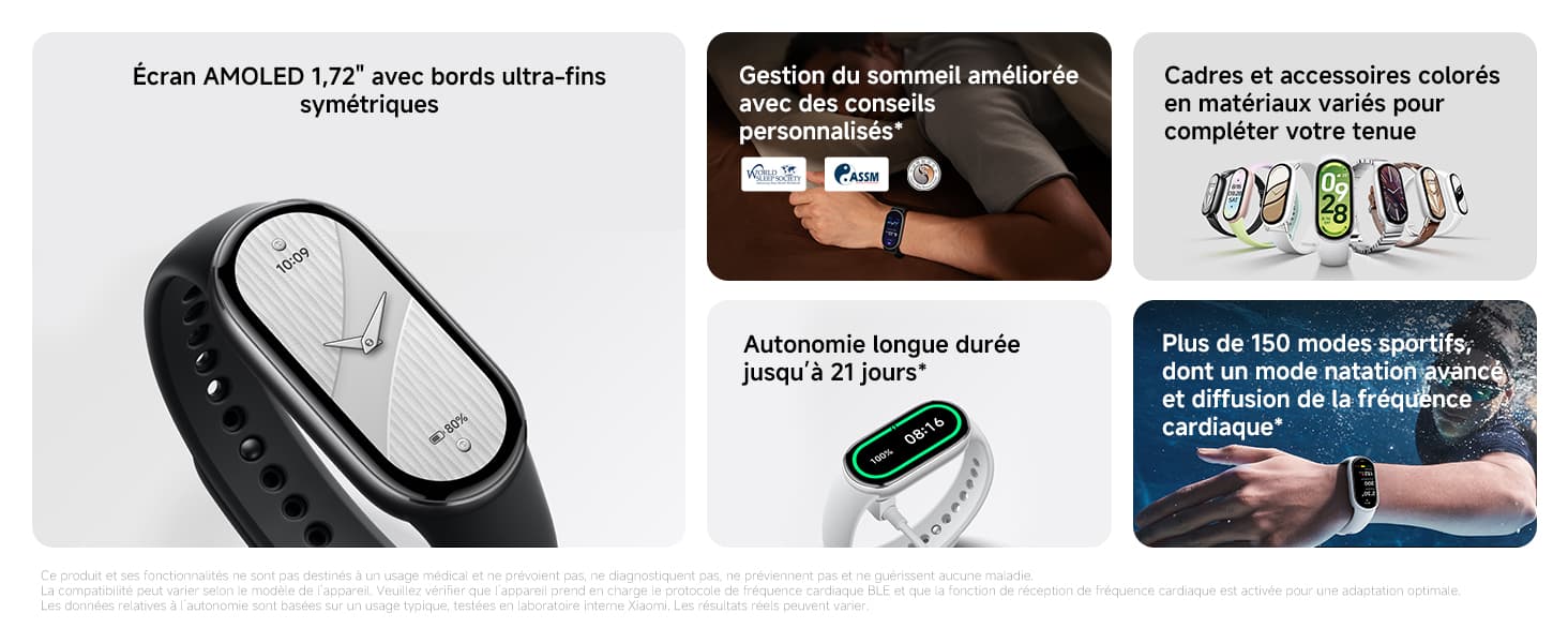 Xiaomi Smart Band 10, Montre Connectée, Boîtier alu, Suivi d - Image 2