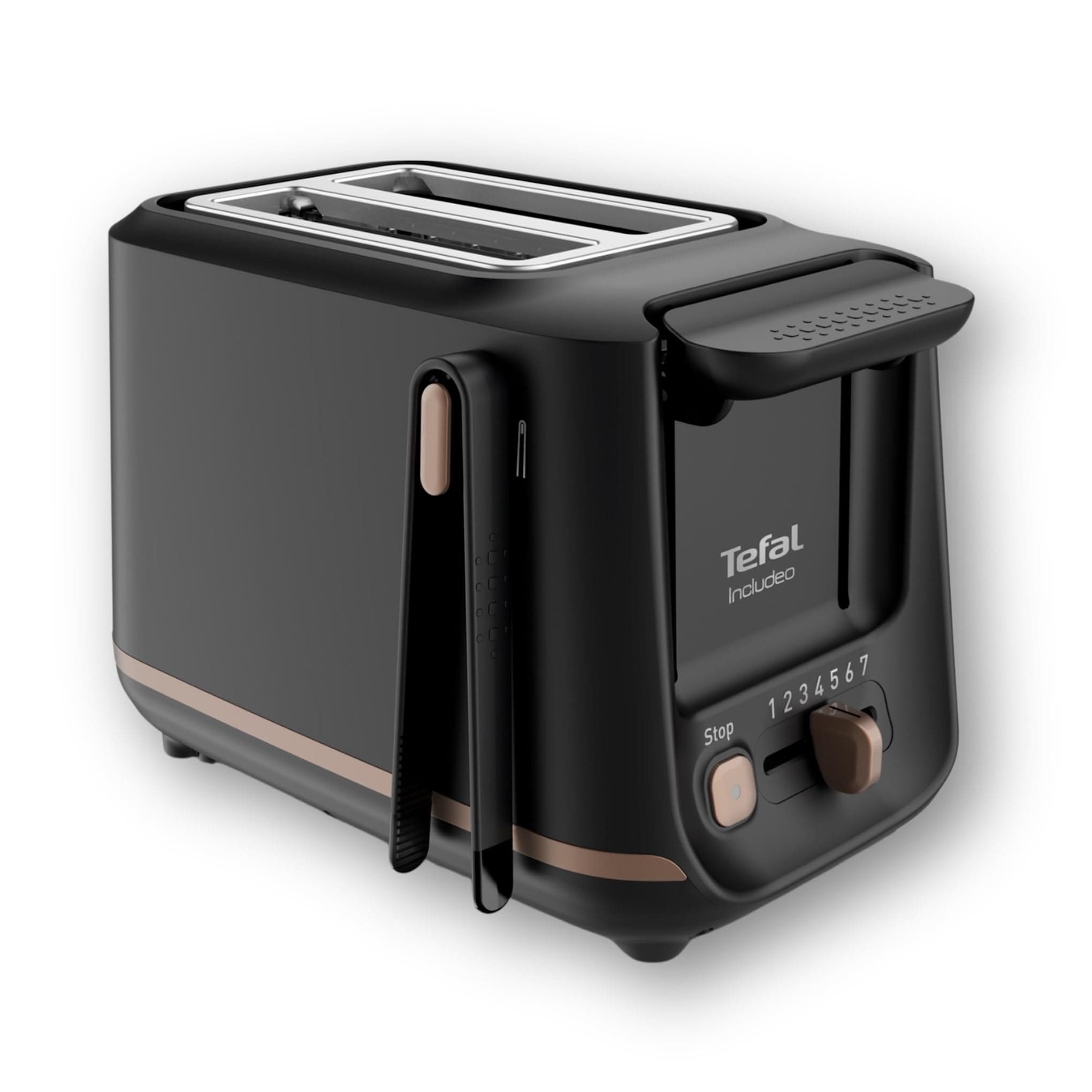 Grille-Pain Tefal TT533811 - 2 Fentes, avec Pinces Magnétiques, Noir